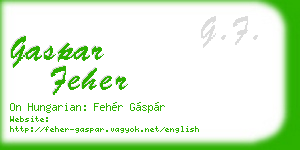 gaspar feher business card